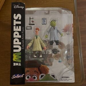 Disney Muppets Beaker and Bunsen Figures - Green and White